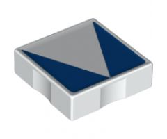 Duplo, Tile 2 x 2 with Shape Blue Inverse Isosceles Triangle Pattern