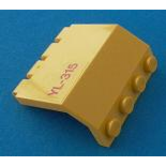 Panel 2 x 4 x 3 1/3 with Hinge with 'YL-315' Pattern (Sticker) - Sets 6597 / 10159