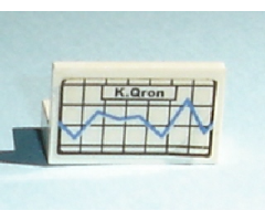 Panel 1 x 2 x 1 with Graph and 'K. Qron' Pattern (Sticker) - Set 7892