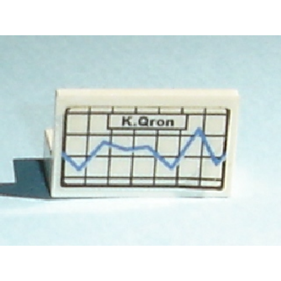 Panel 1 x 2 x 1 with Graph and 'K. Qron' Pattern (Sticker) - Set 7892