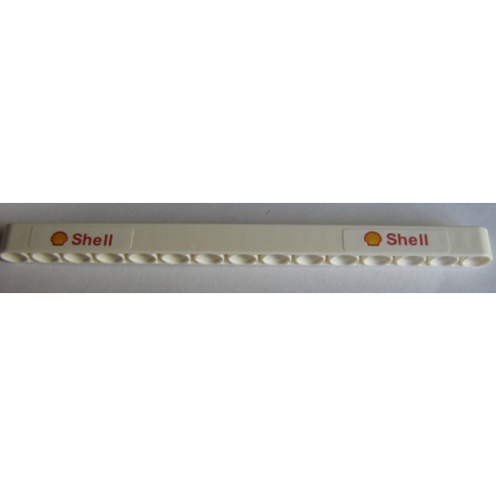 Technic, Liftarm 1 x 15 Thick with 'Shell' and Logo Pattern (Stickers) - Set 8386