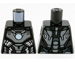 Torso Armor, Dark Silver Plates, Silver Trim and Metallic Blue Circle Arc Reactor Pattern