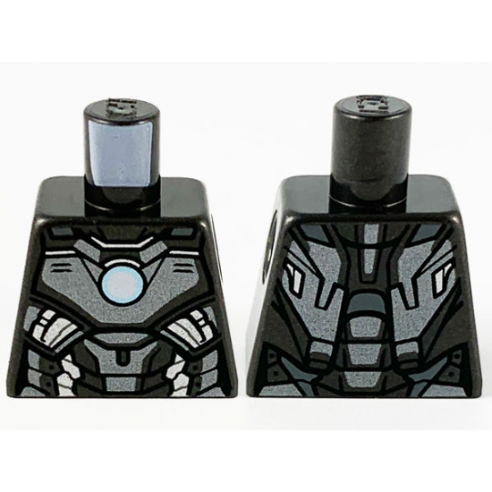 Torso Armor, Dark Silver Plates, Silver Trim and Metallic Blue Circle Arc Reactor Pattern