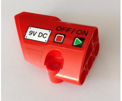 Technic, Panel Fairing # 1 Small Smooth Short, Side A with '9V DC' and 'ON/OFF' Switch Pattern (Sticker) - Set 42082