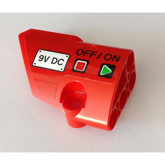 Technic, Panel Fairing # 1 Small Smooth Short, Side A with '9V DC' and 'ON/OFF' Switch Pattern (Sticker) - Set 42082