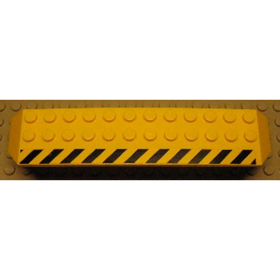 Arch 2 x 14 x 2 1/3 with Black and Yellow Danger Stripes Pattern Model Left Side (Sticker) - Set 7900