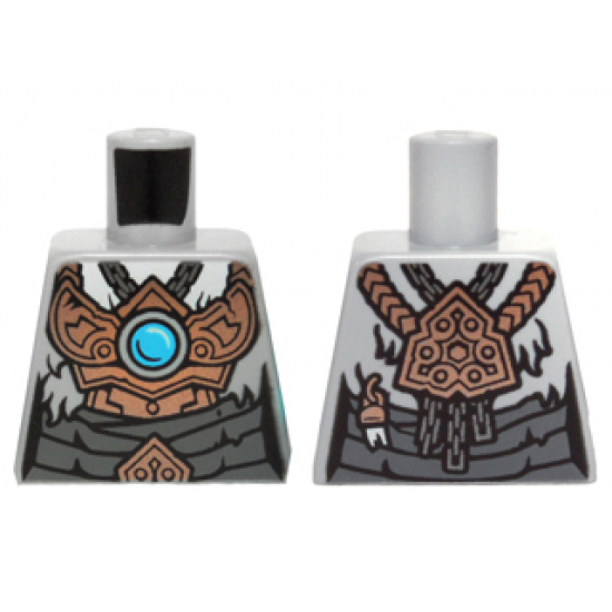 Torso Mummy Wrapping and Copper Armor with Blue Chi Pattern