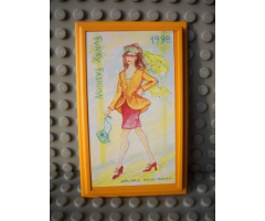 Scala Wall, Panel 6 x 10 with Funky Fashion 1998 Pattern (Sticker) - Set 3118