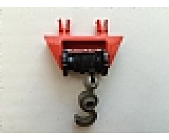 String Reel / Winch 1 x 4 x 2 Complete with String and Dark Bluish Gray Hook with Tow Ball