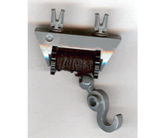 String Reel / Winch 1 x 4 x 2 Complete with String and Dark Bluish Gray Hook with Tow Ball