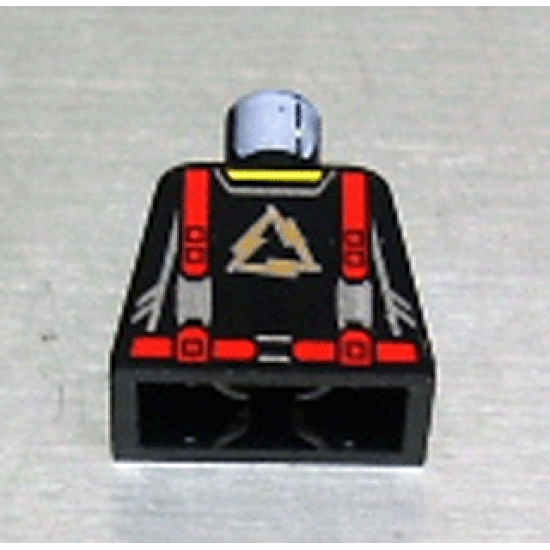 Torso Alpha Team Arctic Logo, Black Shirt and Red Straps Pattern