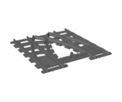 Train, Track Plastic (RC Trains) Double Crossover Rail - Half