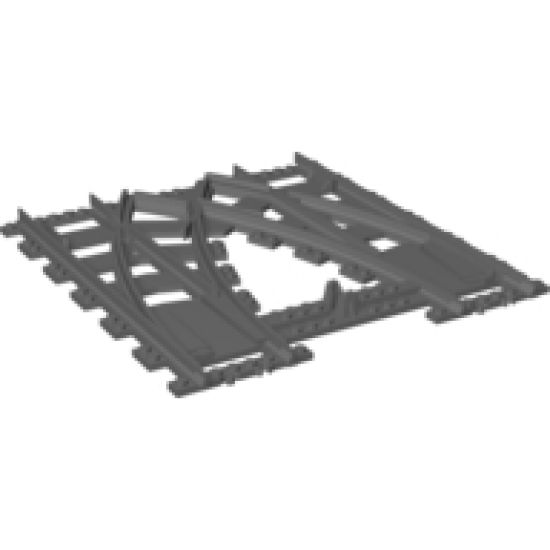 Train, Track Plastic (RC Trains) Double Crossover Rail - Half