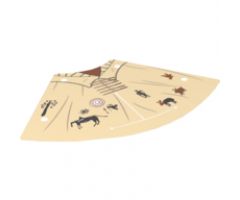 Plastic Tepee Cover with Western Indians Motifs Pattern