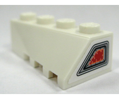 Wedge 4 x 2 Sloped Left with Jet Exhaust Pattern on narrow end (Sticker) - Set 7695