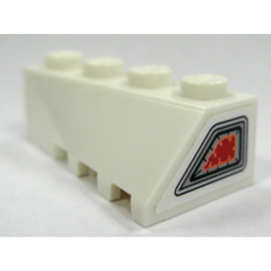 Wedge 4 x 2 Sloped Left with Jet Exhaust Pattern on narrow end (Sticker) - Set 7695
