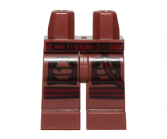 Hips and Legs with Pockets and Dark Red Knee Straps Pattern