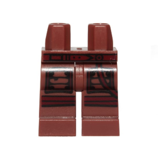 Hips and Legs with Pockets and Dark Red Knee Straps Pattern