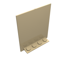Door 2 x 5 x 5 Swivel, Flat Base