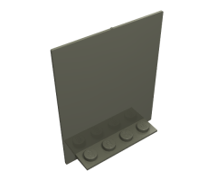 Door 2 x 5 x 5 Swivel, Flat Base