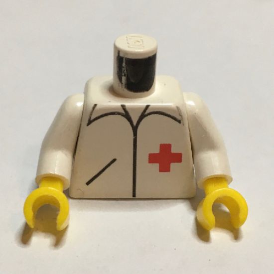 Torso Hospital Red Cross Shirt Pattern / White Arms / Yellow Hands