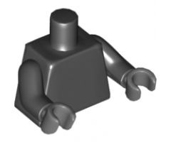 Torso Plain / Black Arms / Dark Bluish Gray Hands