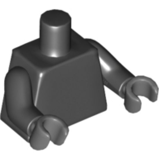 Torso Plain / Black Arms / Dark Bluish Gray Hands