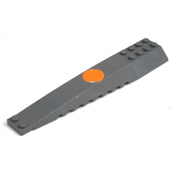 Wedge 16 x 4 Triple Curved with Worn Orange Circle Pattern (Sticker) - Set 6208