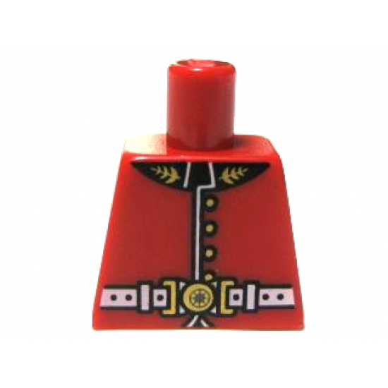 Torso Royal Guard Uniform with Gold Buttons and White Belt Pattern