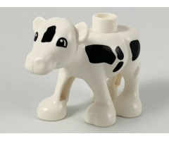 Duplo, Animal Cow Baby Calf, Walking, Black Spots, Eyes Semicircular