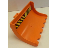 Duplo, Toolo Scoop 6 x 4 x 3 with Black and Yellow Danger Stripes Pattern (Sticker) - Sets 3590 / 3587
