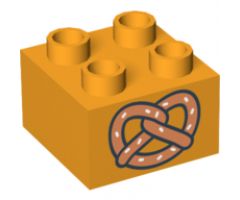 Duplo, Brick 2 x 2 with Pretzel Pattern