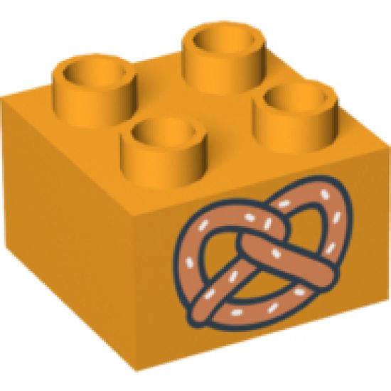 Duplo, Brick 2 x 2 with Pretzel Pattern