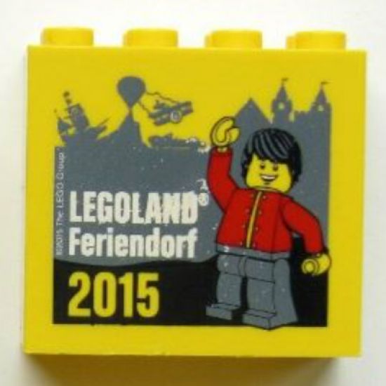 Brick 2 x 4 x 3 with Legoland Feriendorf 2015 Doorman Pattern