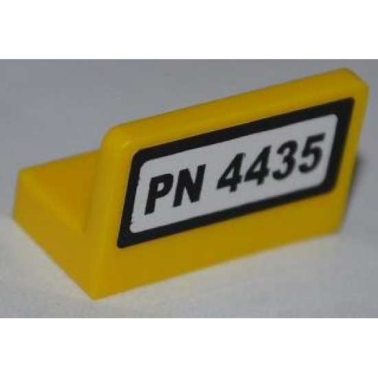 Panel 1 x 2 x 1 with 'PN 4435' on White Background Pattern (Sticker) - Set 4435