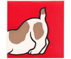 Duplo, Tile 2 x 2 x 1 with Dog Mosaic Picture 09 Pattern (Set 1078)