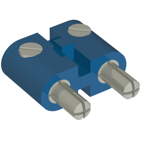 Electric, Connector, 2-Way Male Rounded Narrow Type 2 with Cross-Cut Pins
