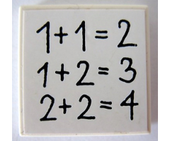 Tile 2 x 2 with Equations Pattern (Sticker) - Set 5235-2