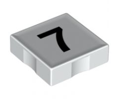 Duplo, Tile 2 x 2 with Black Number 7 Pattern