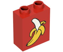 Duplo, Brick 1 x 2 x 2 with Banana Peeled Pattern