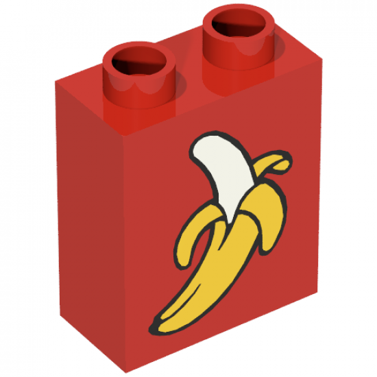 Duplo, Brick 1 x 2 x 2 with Banana Peeled Pattern