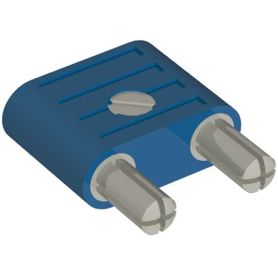 Electric, Connector, 2-Way Male Rounded Narrow Type 1 with Cross-Cut Pins