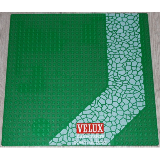 Baseplate, Road 32 x 32 with Driveway with Light Gray Cobblestones and VELUX Logo Pattern - Set 6374-2