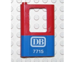 Door 1 x 4 x 5 Train Left with Blue Bottom Half and 'DB 7715' Pattern (Sticker) - Set 7715