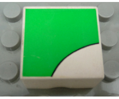 Duplo, Tile 2 x 2 x 1 with Rabbit Mosaic Picture 13 Pattern (Set 1014)