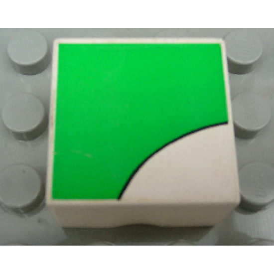 Duplo, Tile 2 x 2 x 1 with Rabbit Mosaic Picture 13 Pattern (Set 1014)