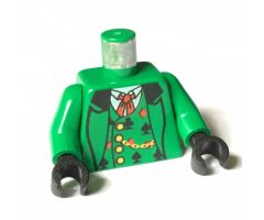 Torso Western Bandit Card Suit Vest and Gold Fob Pattern / Green Arms / Black Hands