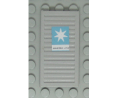 Window 1 x 3 x 5 Shutter with Maersk Logo Pattern Left Side (Sticker) - Sets 1552-1 / 1651-2
