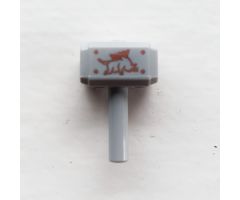 Minifigure, Utensil Tool Sledgehammer (Mjolnir) with 4 Copper Rivets and Razorback on Both Sides Pattern