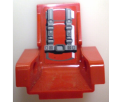 Technic Seat 3 x 2 Base with Red Cushions and Seat Belt Detailed Pattern (Sticker) - Set 8215